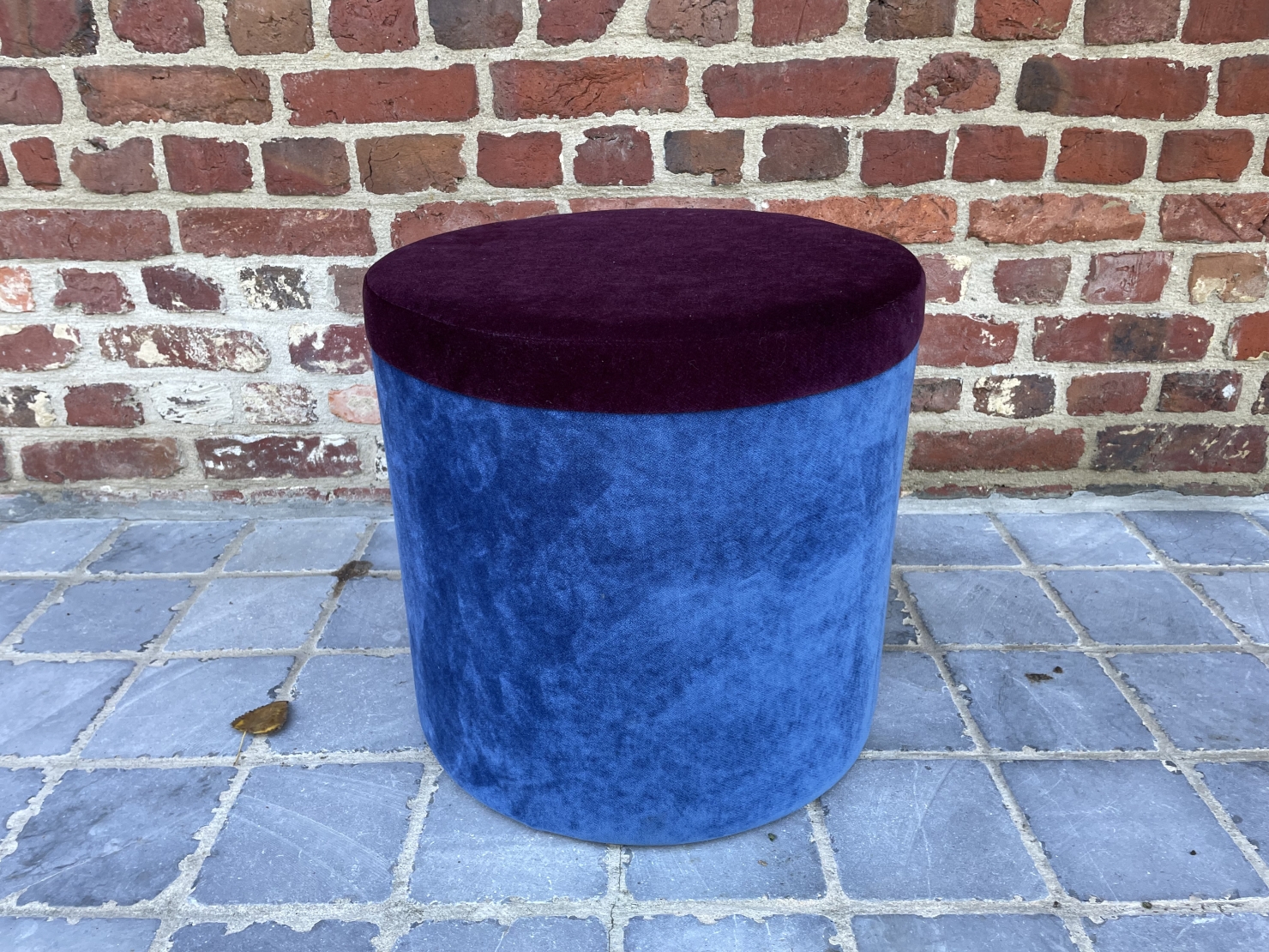 Onix poef 40 cm duo color