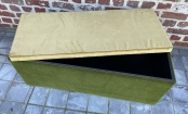 Olivae rechthoekige poef in synthetisch fluweel