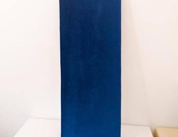 Olivae poef deksel rechthoek in mohair stof - blauw
